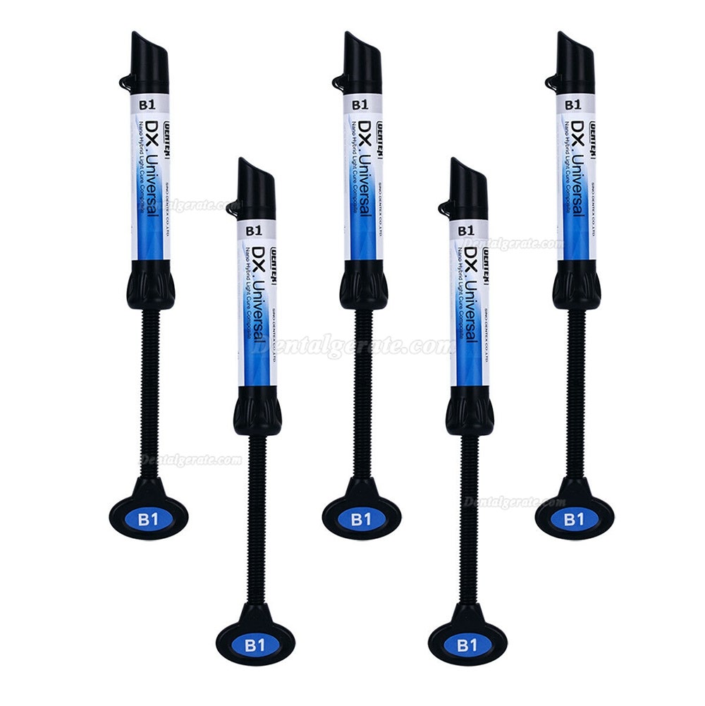 5Pcs B1 Lichth&auml;rtende Dental Hybridkunstharz Composite Syringe